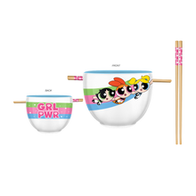 Load image into Gallery viewer, Power Puff Girls Rainbow Grl Pwr 20oz. Ceramic Ramen Bowl
