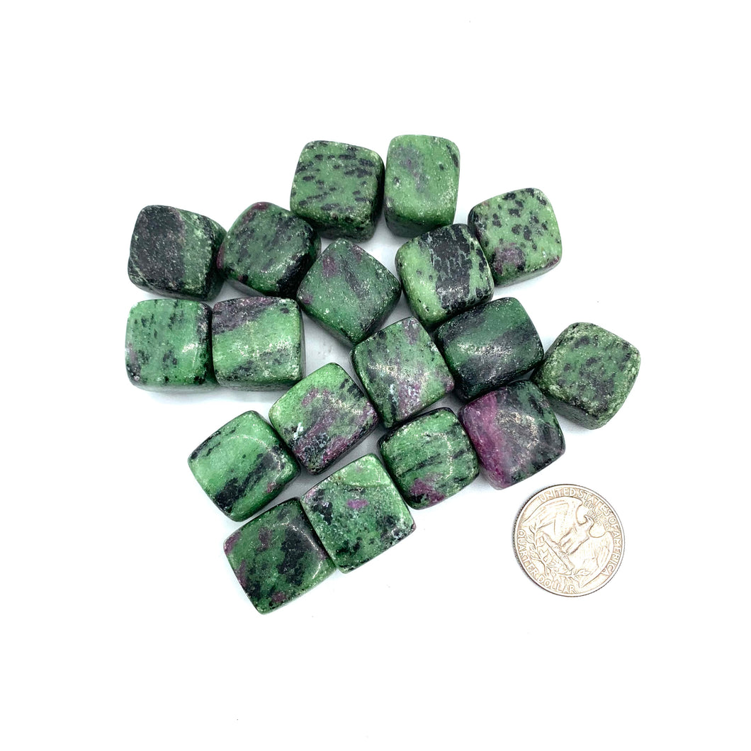 Ruby in Zoisite Tumbled Stones