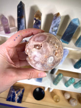 Load image into Gallery viewer, Pink Amethyst in Flower Agate Sphere
