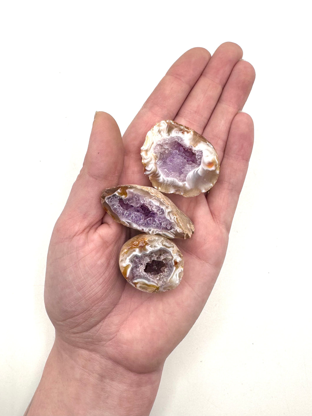 Druzy Agate with Amethyst Cluster Small