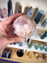 Load image into Gallery viewer, Pink Amethyst in Flower Agate Sphere
