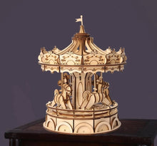 Load image into Gallery viewer, 3D Laser Cut Wooden Puzzle: Merry-Go-Round
