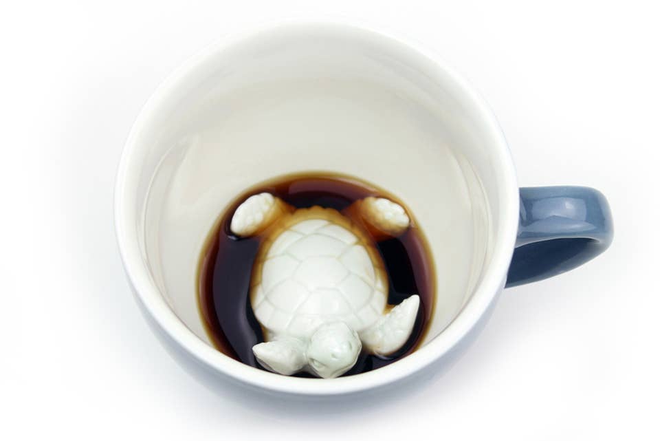 Turtle 11 oz. (Wedgwood Blue) Ceramic Mug Ocean Gift