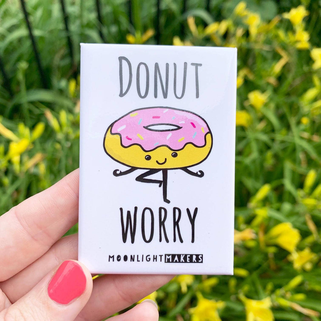 Donut Worry - Sweet Fridge Magnets - Yoga