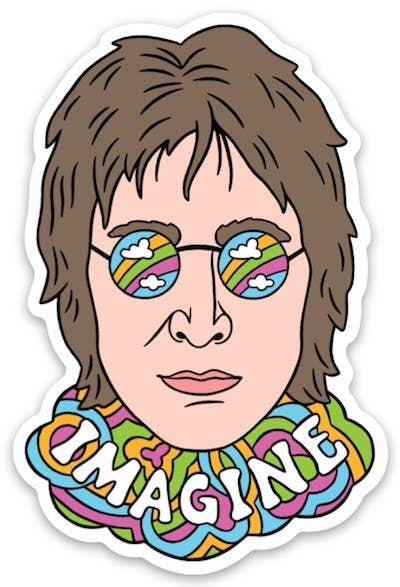 John Lennon Die Cut Sticker