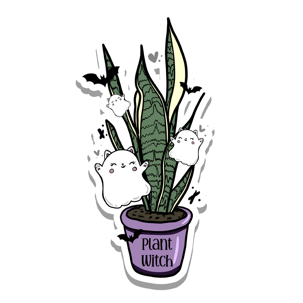 Witchy Plant Mom Vinyl Sticker | 4