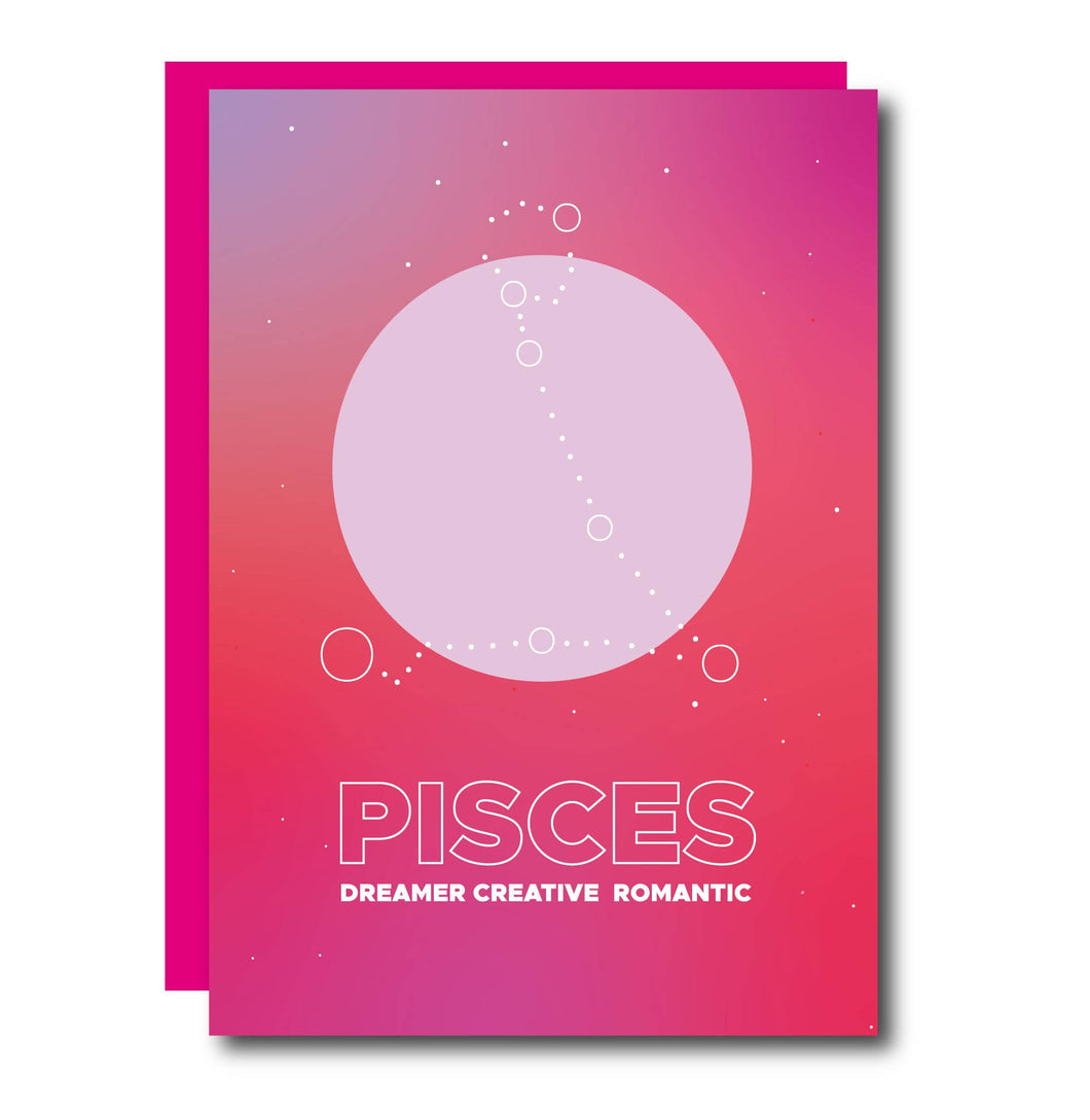 Pisces Zodiac Sign Greeting Card
