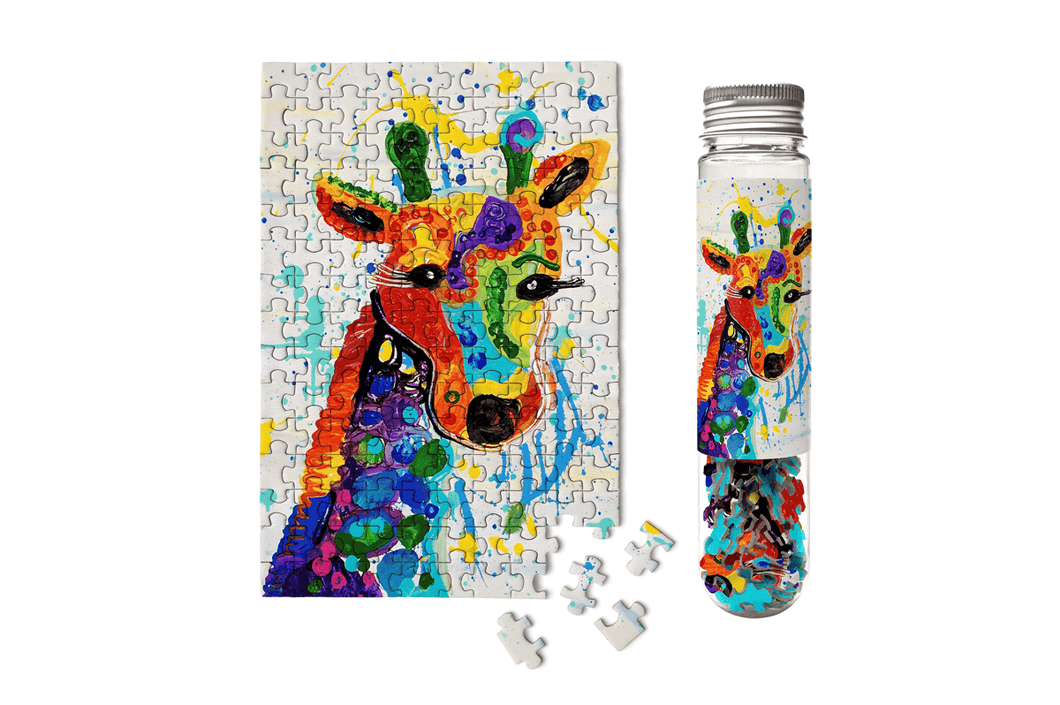 Rainbow Giraffe MicroPuzzle  Mini Jigsaw Puzzle
