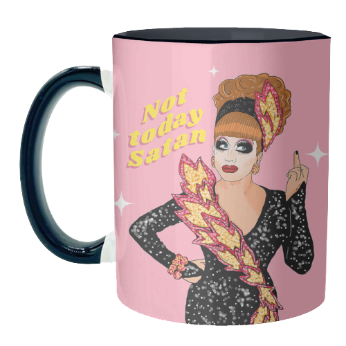 Mugs 'Bianca Del Rio' by The Queer Store: Mug Colour Inner & Handle 11oz - Black