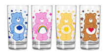Load image into Gallery viewer, Care Bears Hearts Glitter 4pc. 10oz. Tumbler Glass Set
