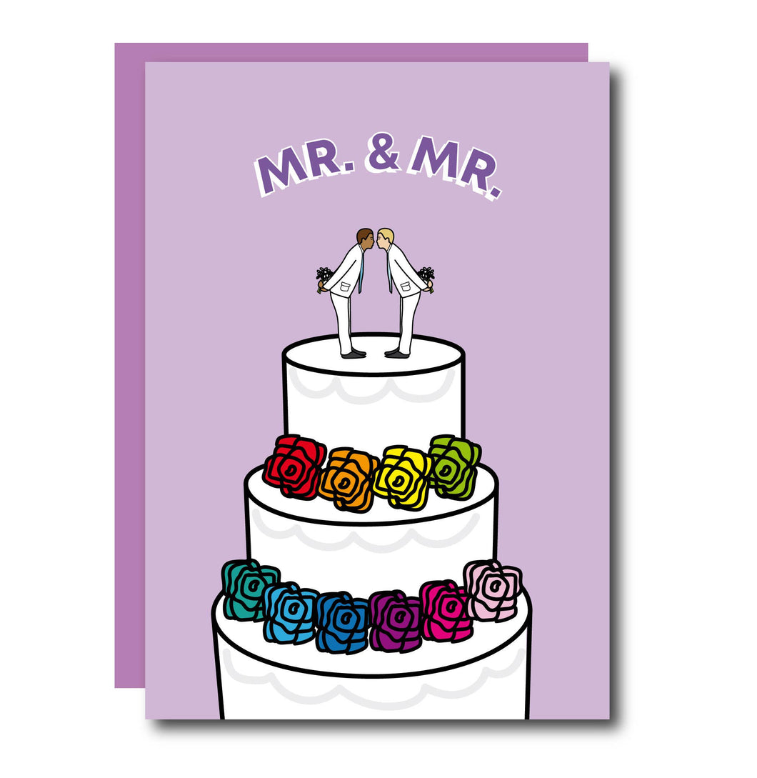 Mr. & Mr. Cake Greeting Card