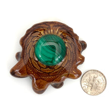 Load image into Gallery viewer, Large Malachite Pinecone Pendant
