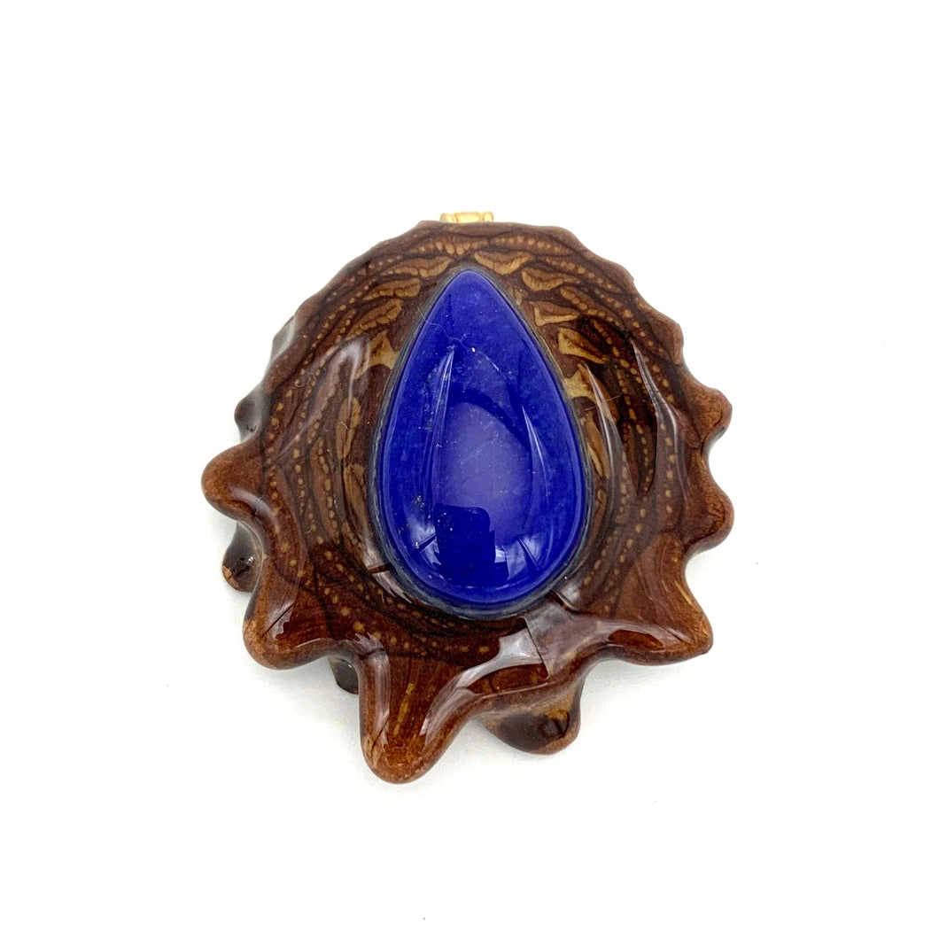 Medium Lapis Lazuli Pinecone Pendant