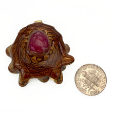 Load image into Gallery viewer, Small Pink Tourmaline Pinecone Pendant
