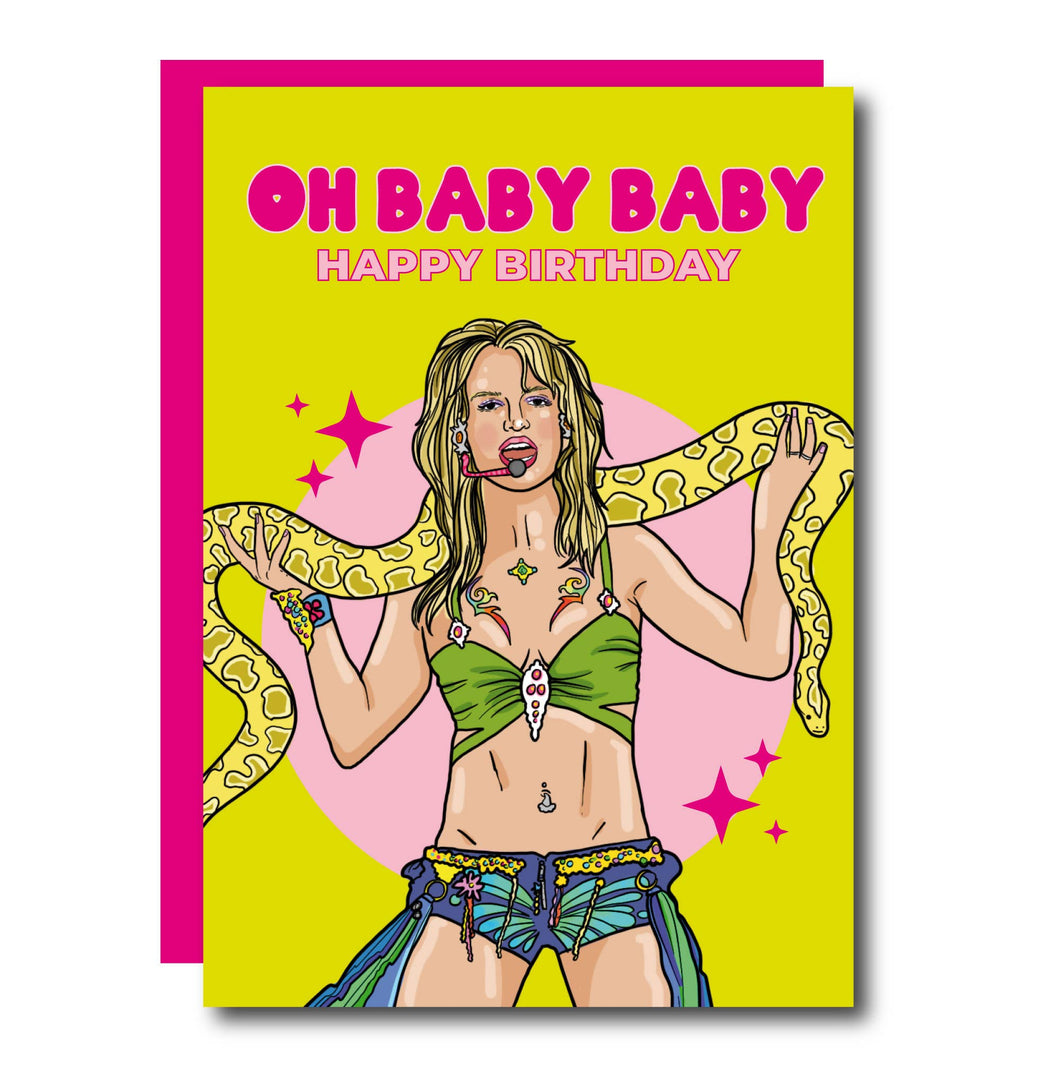 Oh Baby Baby Britney Birthday Card