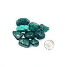 Load image into Gallery viewer, Malachite Tumbled Stones
