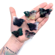 Load image into Gallery viewer, ONE Purple Moss Agate Butterfly
